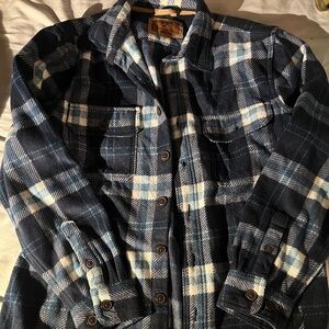 Warm Outdoor Life Blue Plaid Flannel Jacket – Size M